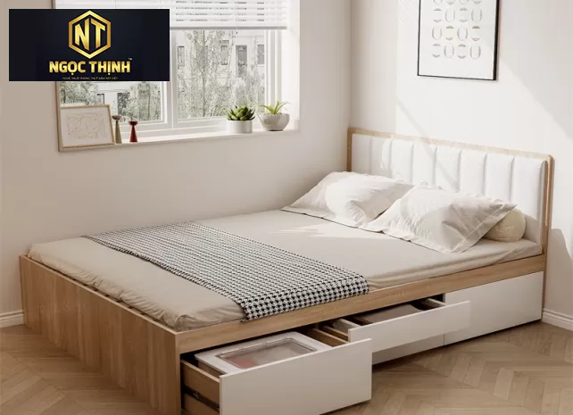 Khung giường gỗ công nghiệp cao cấp chất lượng